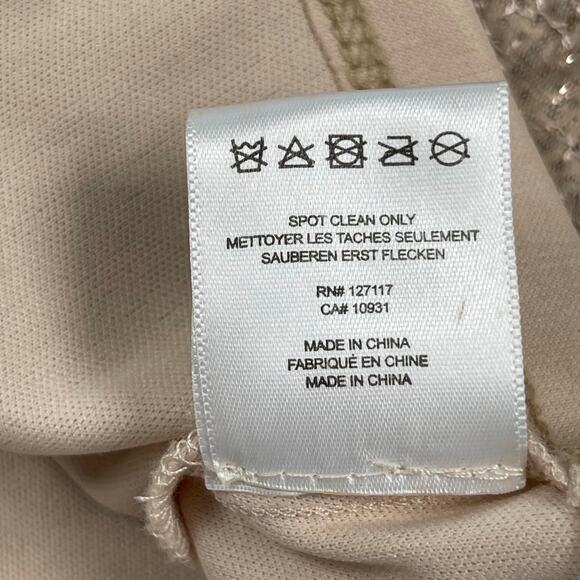 Belle Badgley Mischka Dress Womens 14 Gold Sequin Maxi Formal Wedding MOB - Picture 12 of 14